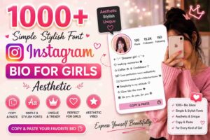 1000+ simple stylish font instagram bio for girls aesthetic copy and paste