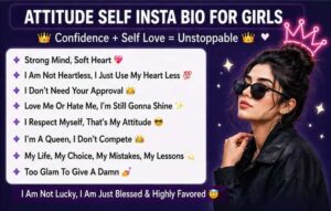 Attitude Self Insta Bio for Girls