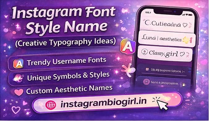 Font Username IG Aesthetic Girl