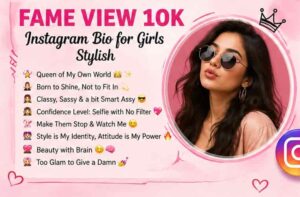 fame view 10k instagram bio for girls stylish