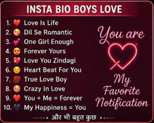 Insta Bio Boys Love