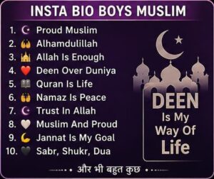 Insta Bio Boys Muslim