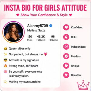 Insta Bio for Girls Attitude