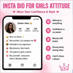 Insta Bio for Girls Attitude Alanroy5709