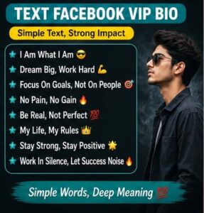 Text Facebook VIP Bio