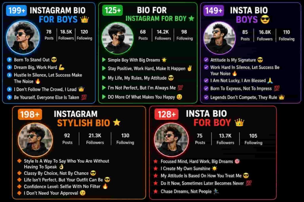 insta bio boy