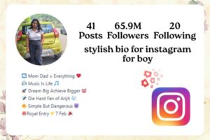 STYLISH BIO FOR INSTAGRAM FOR BOY